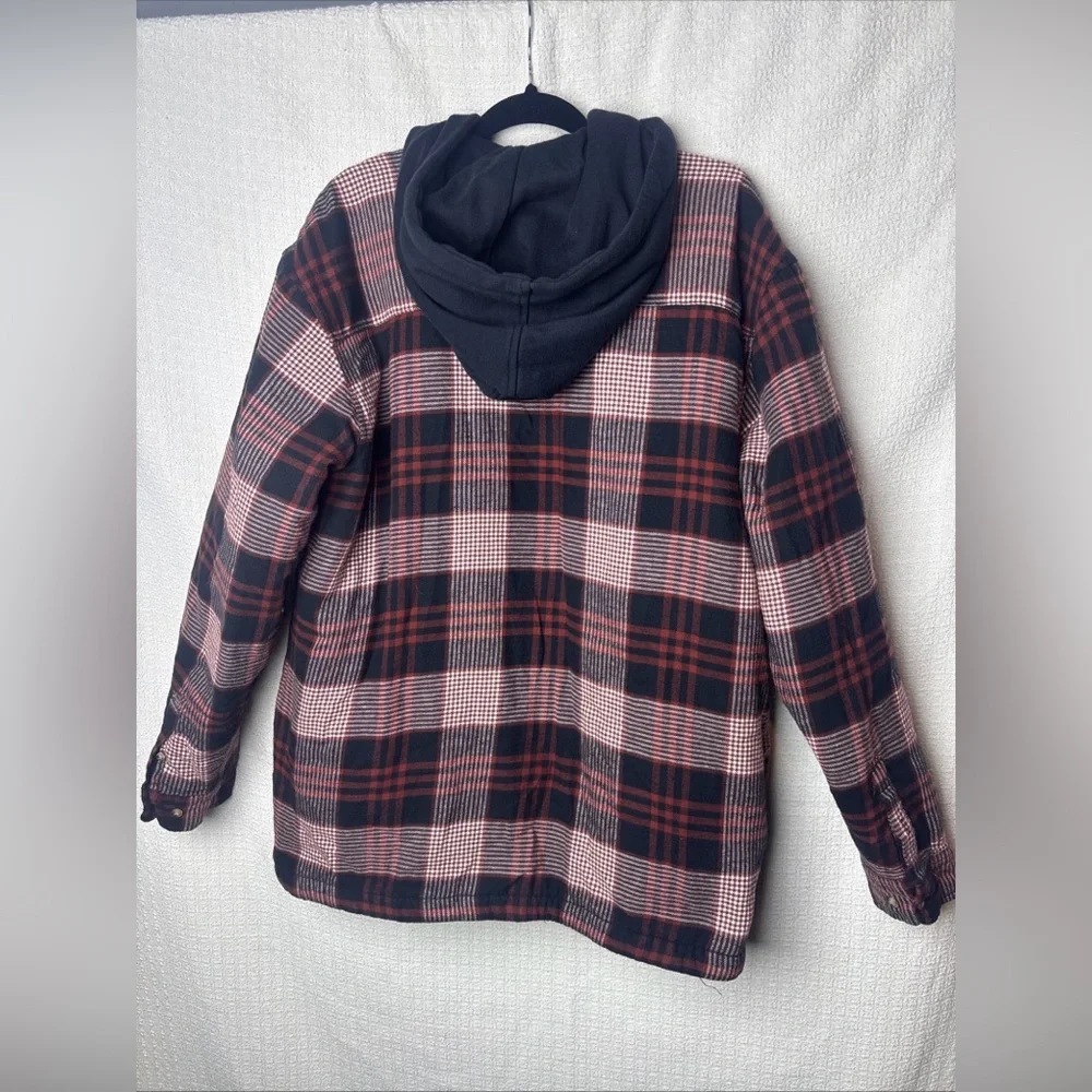 Wrangler‎ Red and Black Plaid Cardigan Sweater